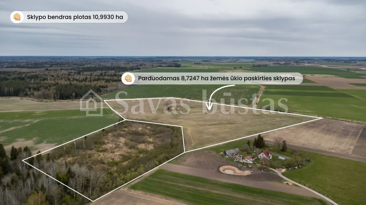 Parduodamas 1099.3 a sklypas Šiaulių rajone, Amalių k.