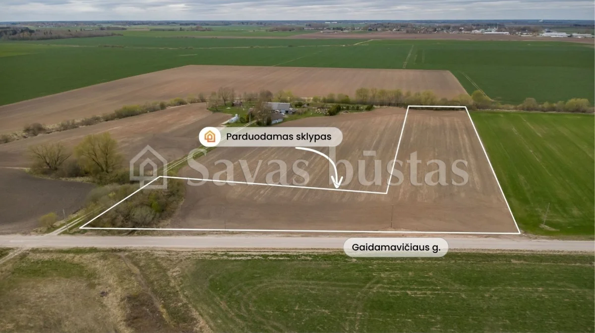 Parduodamas 104.51 a sklypas Šiaulių rajone, Gaidamavičiaus g.
