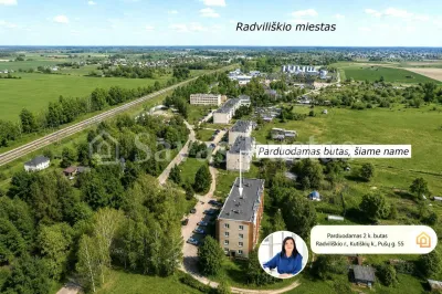 Parduodamas 2 kambarių butas Radviliškio rajone, Kutiškių k. dal.