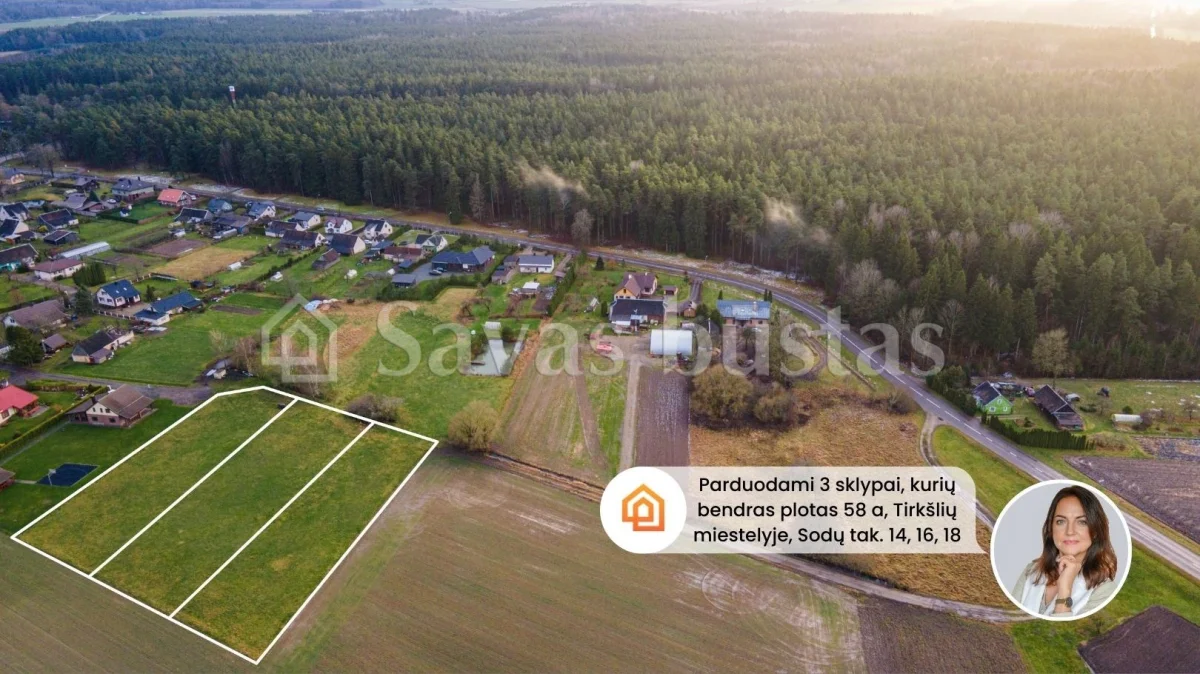 Parduodamas 18 a sklypas Mažeikių rajone, Tirkšlių mstl.