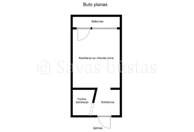 Parduodamas 1 kambario butas Telšiuose, Džiugo g. (nuotrauka 4)