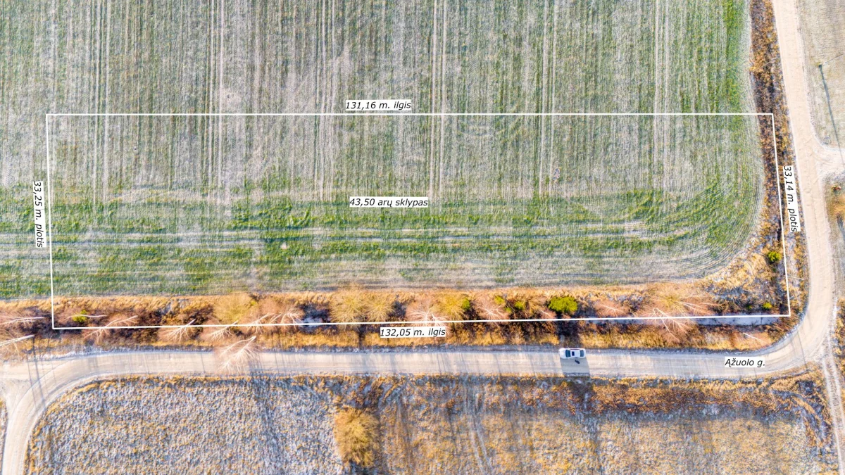 Parduodamas 43,5 arų žemės ūkio paskirties sklypas Ąžuolo g., Lukšių k., Šiaulių r. 