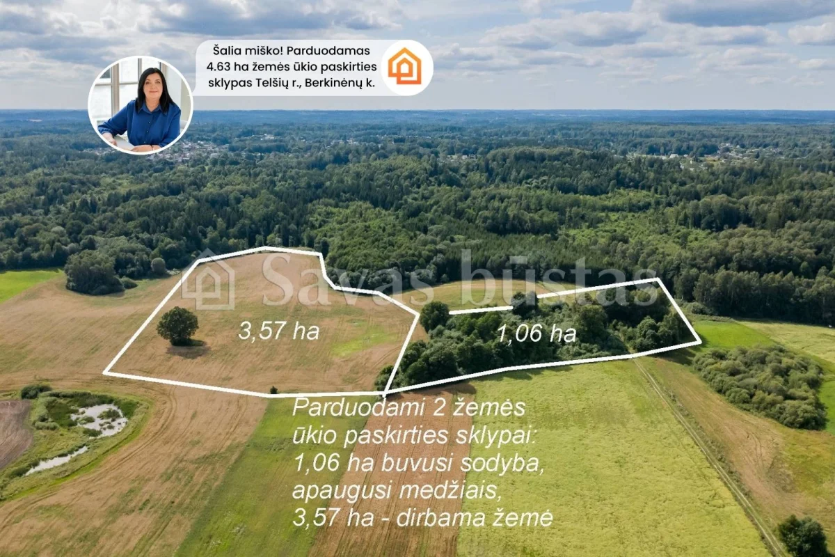 Parduodamas 463 a sklypas Telšių rajone, Berkinėnų k.