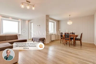 Parduodamas 3 kambarių butas Šiauliuose, Lyros