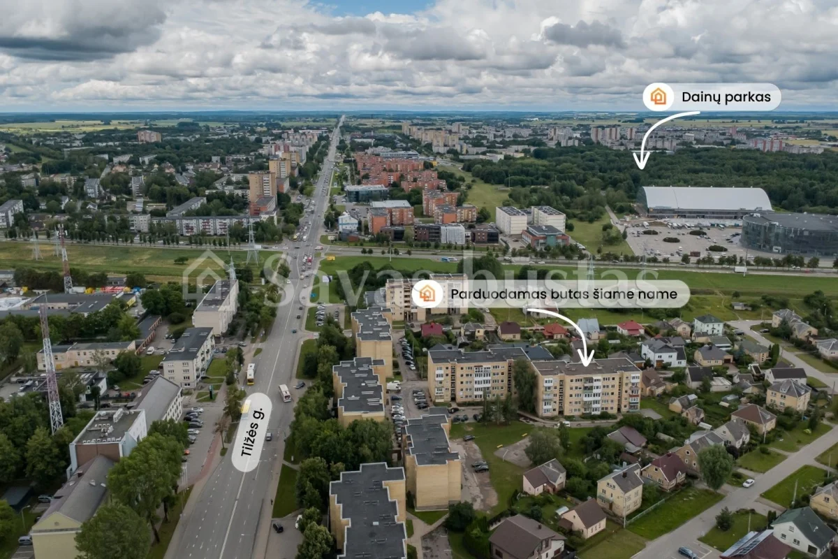 Parduodamas 1 kambarių butas Šiauliuose, Tilžės g.